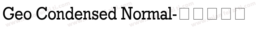 Geo Condensed Normal字体转换